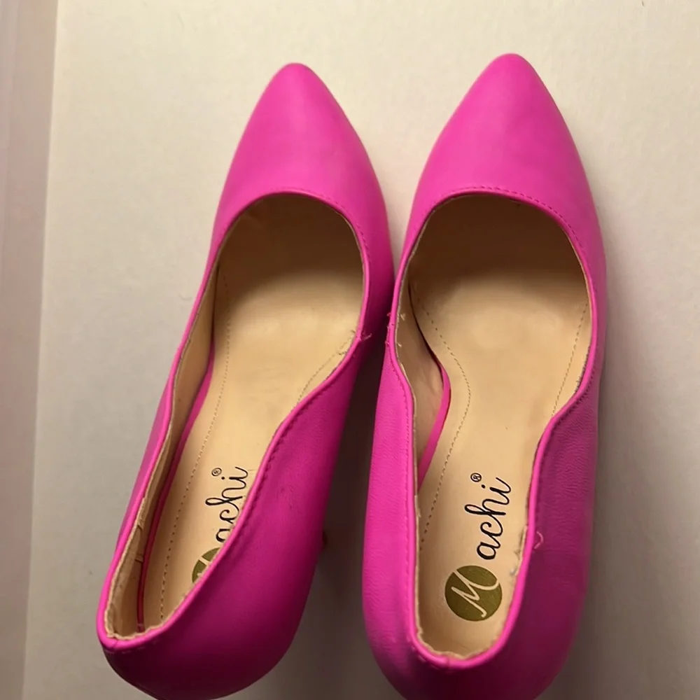 Neon Hot Machi pink heels! ππ size 8ππ Barbie Core! - Picture 9 of 13